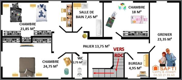 Charme, volumes et piscine à deux pas du centre de Châtillon-sur-Chalaronne