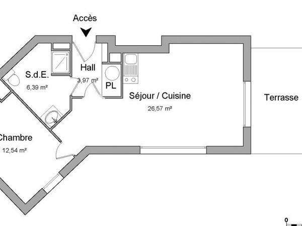 Location Appartement 2 pièces 49.47 m² - 201&231AV.CHANCEL ET 19 ALLEE P.BLANCHET Montpellier 34000
