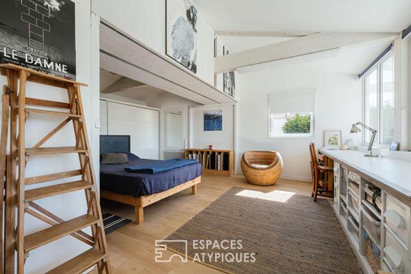 Discrète contemporaine à deux pas de la plage et des carrelets