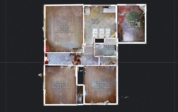Dpt Côtes-d’Armor (22), à vendre PAIMPOL – Secteur Lanvignec – Maison à reprendre – 65 m² de plain-pied – T3 – 2 chambres – Combles 56 m² - Terrain 634m² -2 dépendances – Centre et port proches