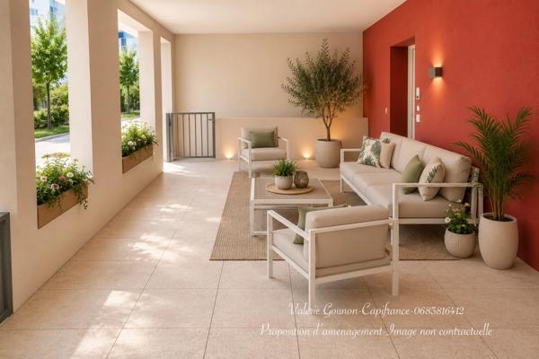 Appartement à vendre 2 pièces JUVIGNAC (34)-1Chambre-2Terrasses-Parking-Rez de jardin-Résidence Seniors