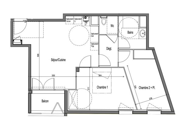T3 avec Terrasse/Parking - Pied des Commerces