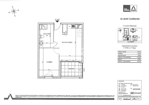 Appartement · Location Montpellier (34070) 2 pièces · 39m²