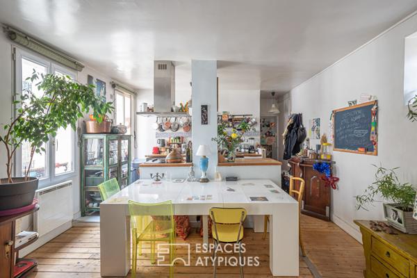 Duplex et studio en dernier étage