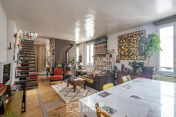 Duplex et studio en dernier étage