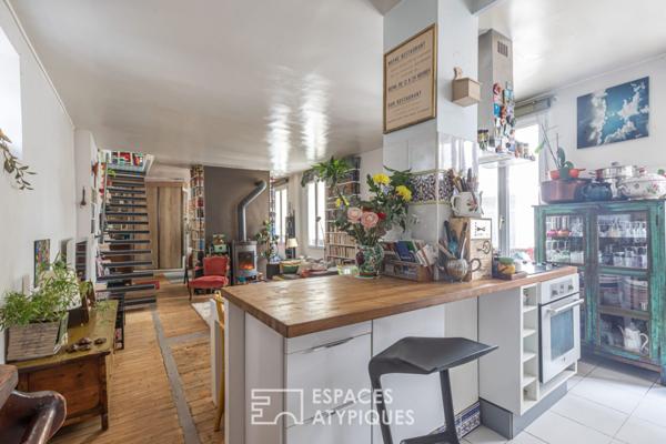 Duplex et studio en dernier étage