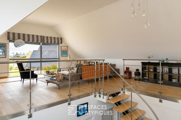 Maison contemporaine face à l’océan