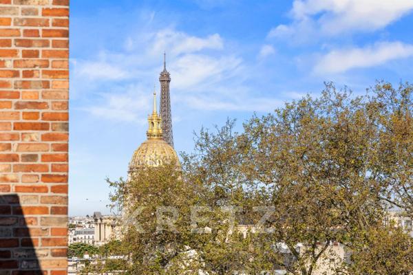 Dernier étage de standing et vues sur monuments