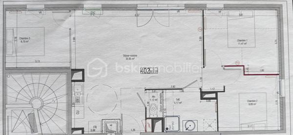 Appartement de 69 m²