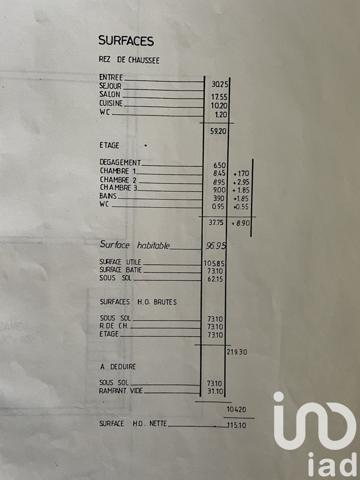 Maison 5 pièces de 95 m² à Garges-lès-Gonesse (95140)