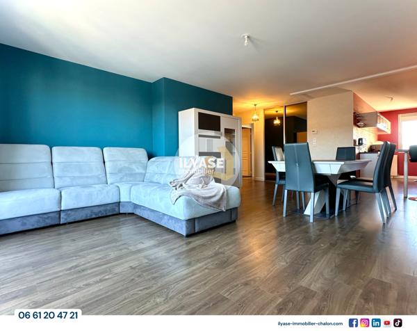 Chalon-sur-Saône (71100) Appartement T3 meublé | 69 m² | Balcon