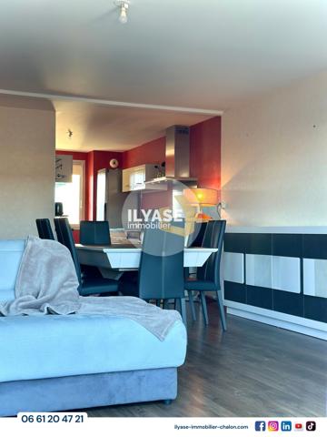 Chalon-sur-Saône (71100) Appartement T3 meublé | 69 m² | Balcon