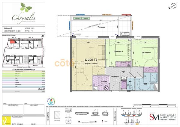 Vente Appartement59,63 m² - 3 Pièces - NARBONNE (11100)
