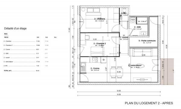 Appartement Bretignolles Sur Mer 3 pièce(s) 56 m2