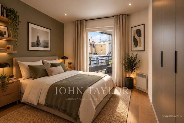 Passy Plaza – Appartement traversant de 90 m² avec balcon, vue dégagée