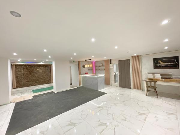 Immeuble avec local commercial, deux terrasses, 3 appartements, une salle des fêtes, 4 caves et une dépendance