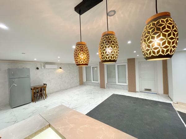 Immeuble avec local commercial, deux terrasses, 3 appartements, une salle des fêtes, 4 caves et une dépendance