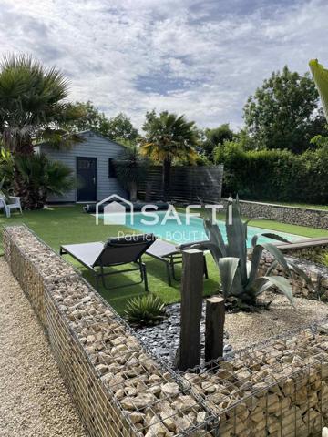 BEAU PAVILLON DE 5 CHAMBRES ET GARAGE + JARDIN ET PISCINE A FORS