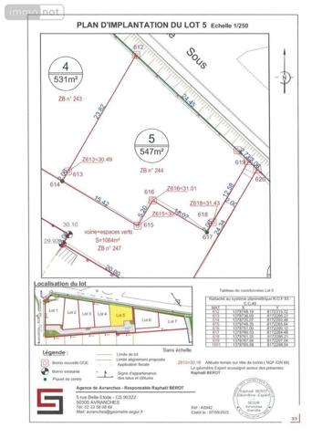 Terrain à Batir à vendre à Le Val-Saint-Père dans la Manche (50300), ref : LO519