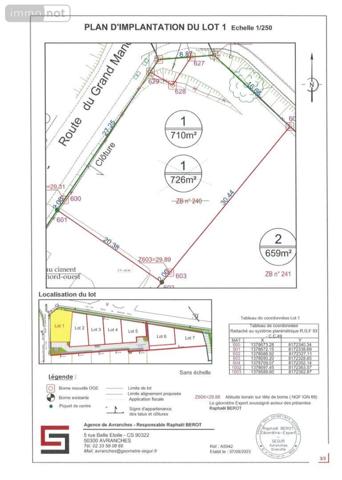 Terrain à Batir à vendre à Le Val-Saint-Père dans la Manche (50300), ref : LO519