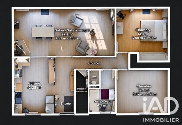 Maison à vendre 3 pièces 82 m² Bagneaux-sur-Loing