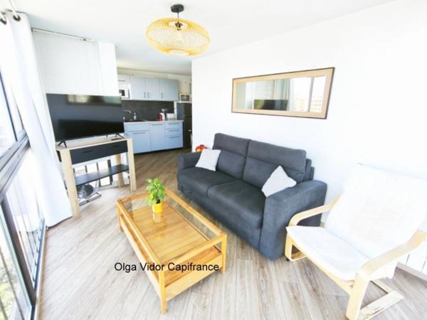 CAP D'AGDE Appartement à vendre 2 pièces avec cabine surface totale au sol 35,02 m² et parking privatif