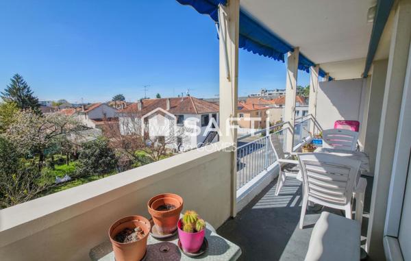 Beau T4 lumineux, balcon, loggia et garage