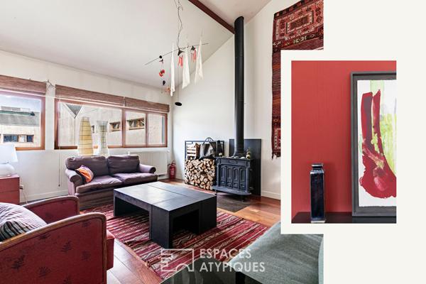 Loft d’architecte en duplex et dernier étage sur jardin luxuriant