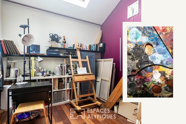 Loft d’architecte en duplex et dernier étage sur jardin luxuriant