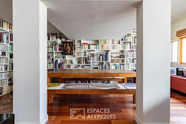 Loft d’architecte en duplex et dernier étage sur jardin luxuriant