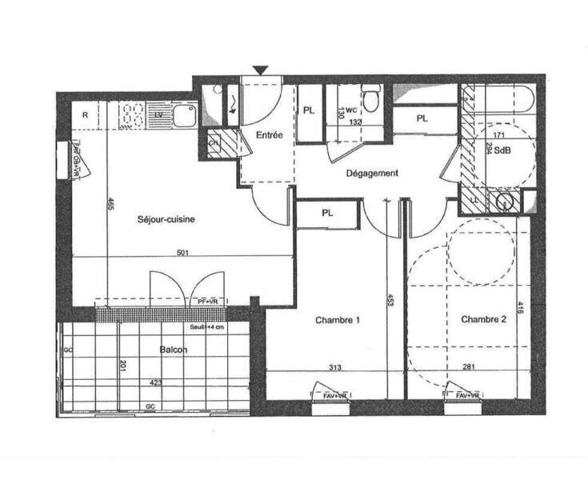 Appartement 3 pièces                                        - 44600 Saint-Nazaire Réf : 3543