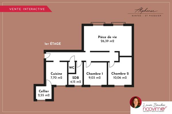 Hauts-Pavés, St Pasquier, 3 pièces avec cave et stationnement