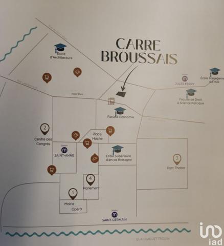 Appartement 2 pièces de 48 m² à Rennes (35000)