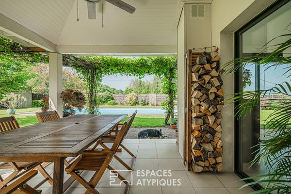 Villa avec piscine et vue sur les hauts de Brie et Angonnes