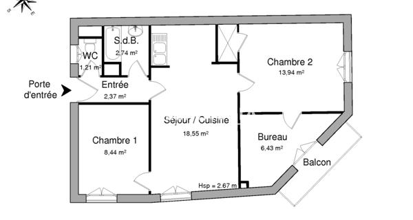 Location Appartement 3 pièces 53.68 m² - Melun 77000