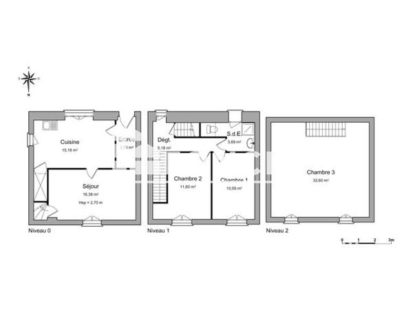 Location Maison 4 pièces 100.32 m² - 57 RUE DE LA GARE Saint Andre De Corcy 01390