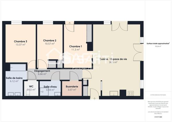 RARE SUR LE SECTEUR – SUPERBE T4 AVEC TERRASSE DE 68 m²