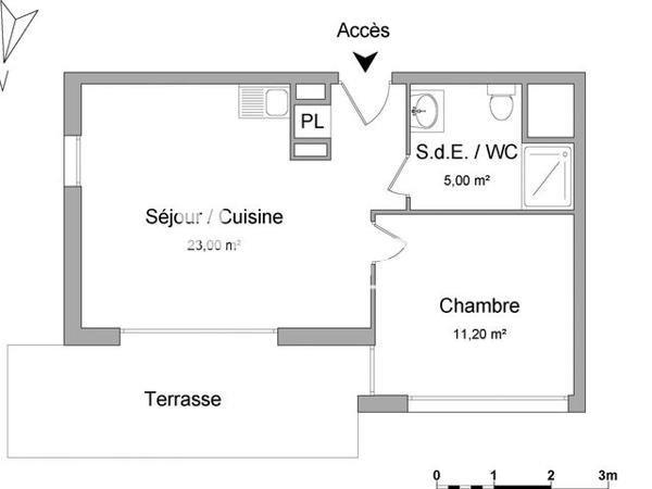 Location Appartement 2 pièces 38 m² - 287 RUE RAIMON DE TRENCAVEL Montpellier 34070