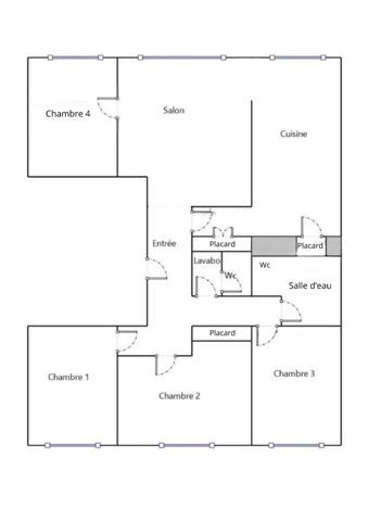 Appartement lumineux 5 pièce(s) 100.97 m² avec cave et ascenseur.
