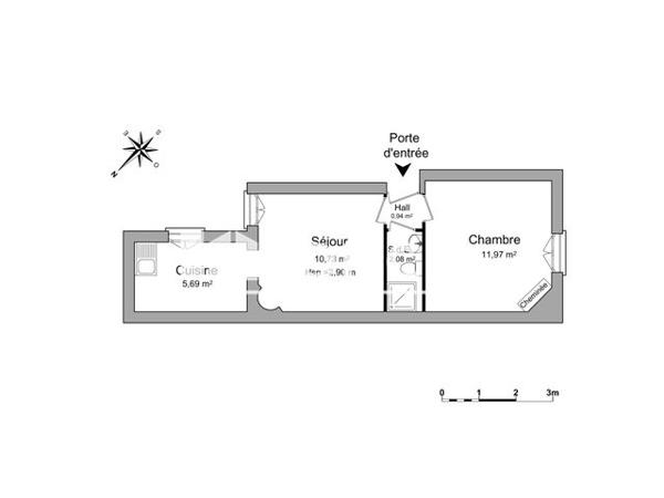 Location Appartement 2 pièces 31.41 m² - 55 RUE GENERAL FABVIER Nancy 54000