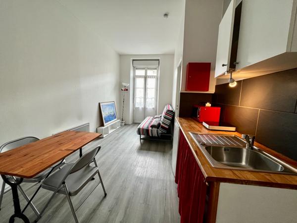 INVESTISSEUR, SECTEUR VILLENEUVE SUR LOT , LOT DE 2 APPARTEMENTS rive droite, proche des commerces. * Au 1er étage droite : appartement T2 de 28 m2 comprenant une pièce de vie avec une cuisine équipée d'une plaque électrique, un frigo donnant sur une p , Villeneuve sur lot