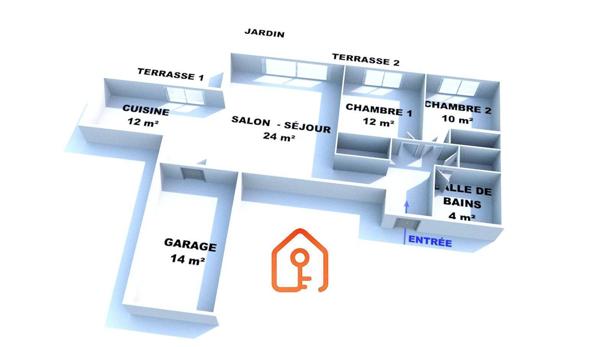 83100 TOULON - APPARTEMENT 3 PIECES AVEC JARDIN TERRASSE GARAGE CAVE PARKING - QUARTIER SIBLAS - BUS 20