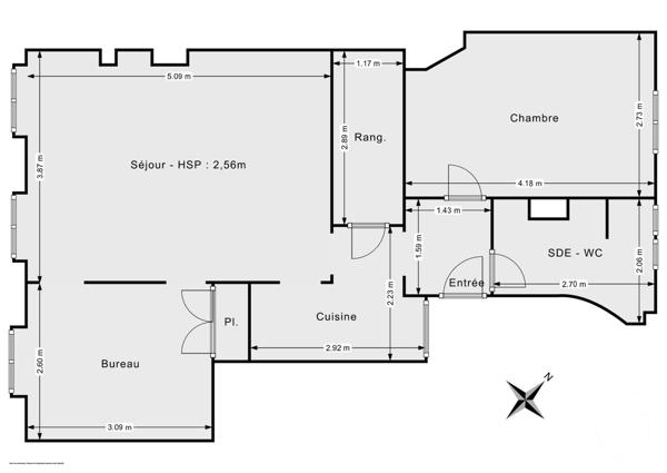 Appartement F3 à vendre  3 pièces - 52,02 m2 PARIS - 75011