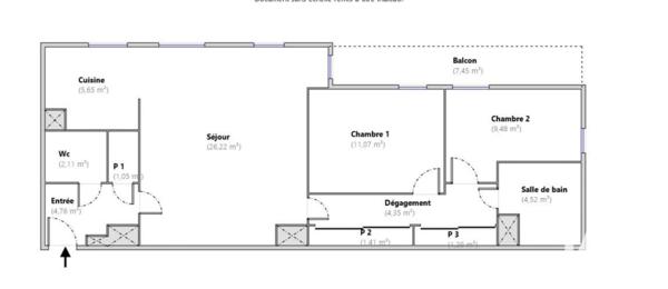 Appartement à vendre 3 pièces 71,5 m² Trappes