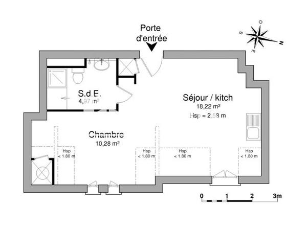Location Studio 33.47 m² - 6 RUE DU MARCHE AUX GRAINS Haguenau 67500
