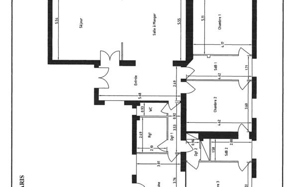 Appartement à vendre    5 pièces • 156,92 m2 Paris 17