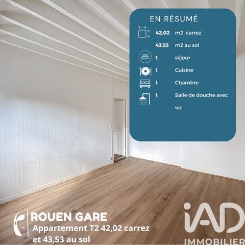 Appartement à vendre 2 pièces 42,02 m² Rouen