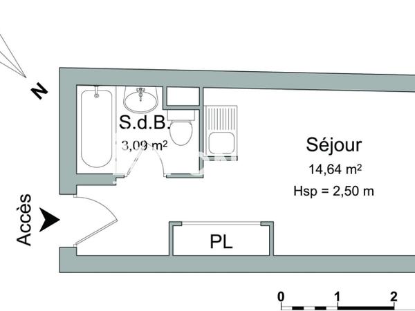 Location Studio meublé 17.73 m² - MALRAUX I Chambery 73000