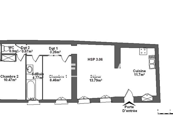 Location Appartement 3 pièces 54.02 m² - 172 BD DE LA MADELEINE Nice 06000