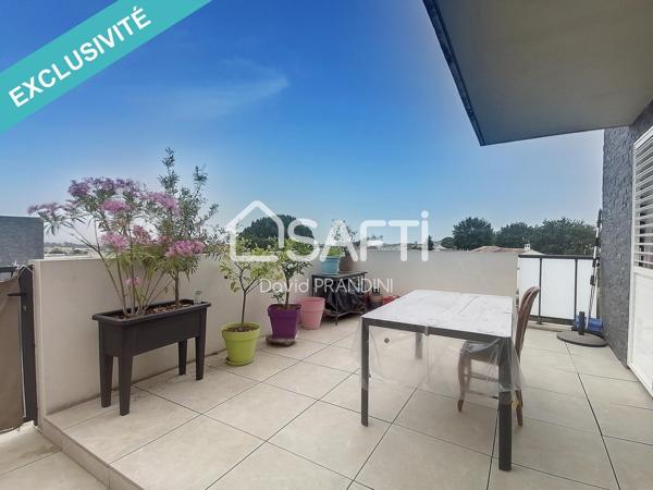 Appartement 3 chambres de 78 m² vendu loué - grande terrasse, parking, jardin partagé.